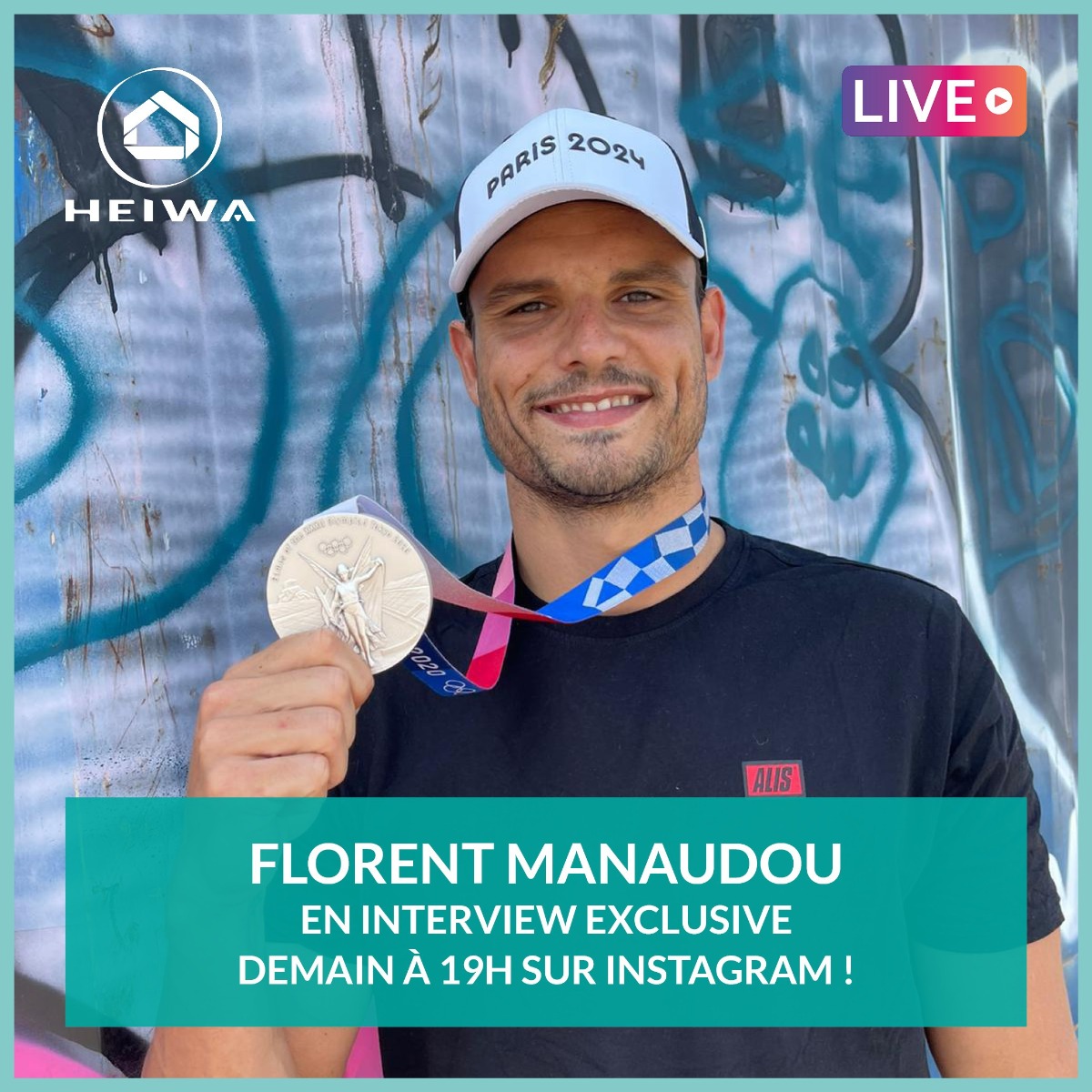 Florent Manaudou the live face of Heiwa