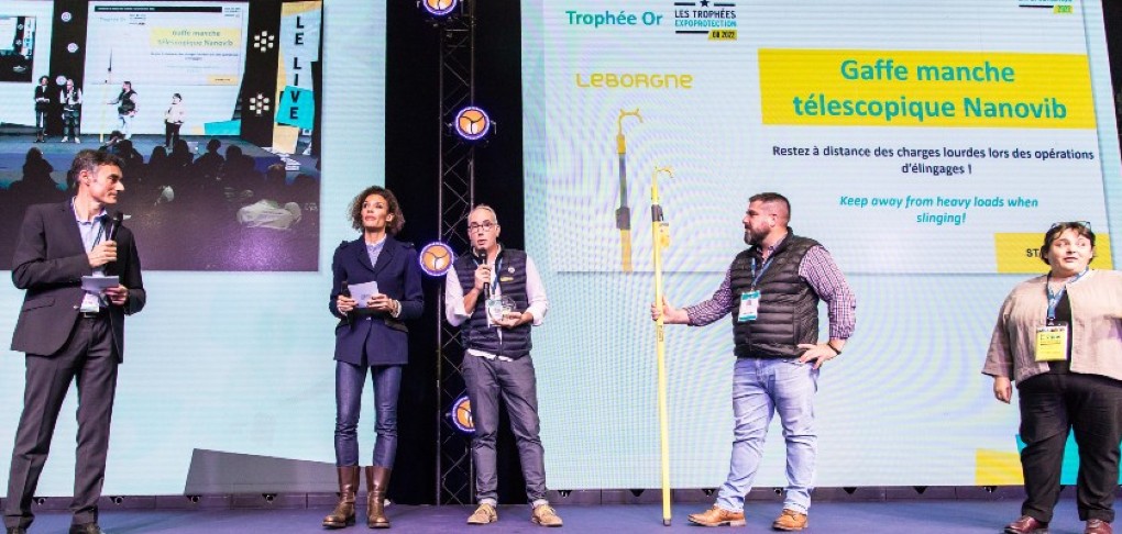 Salon Expoprotection 2022 : Leborgne remporte le Trophée d’or de la catégorie « Prévention » pour sa gaffe manche télescopique Nanovib®