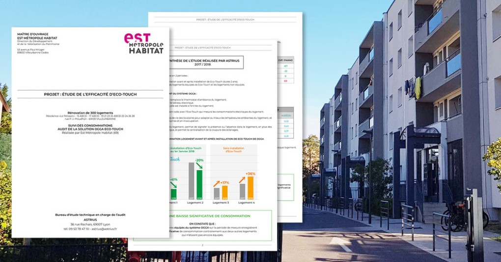 Etude menée par Est Métropole Habitat : avec OGGA, jusqu’à 40% d’économie sur les consommations énergétiques du logement !