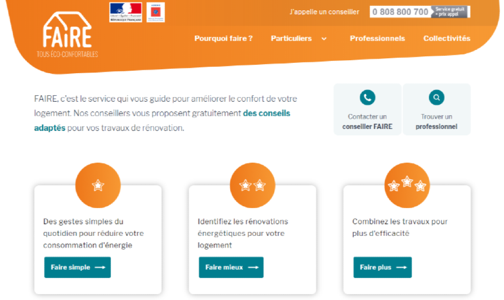 Faire.fr, une nouvelle plateforme permettant de simplifier les travaux de rénovation énergétique des logements